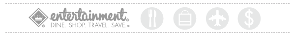 Entertainment Logo. Dine. Shop. Travel. Save.